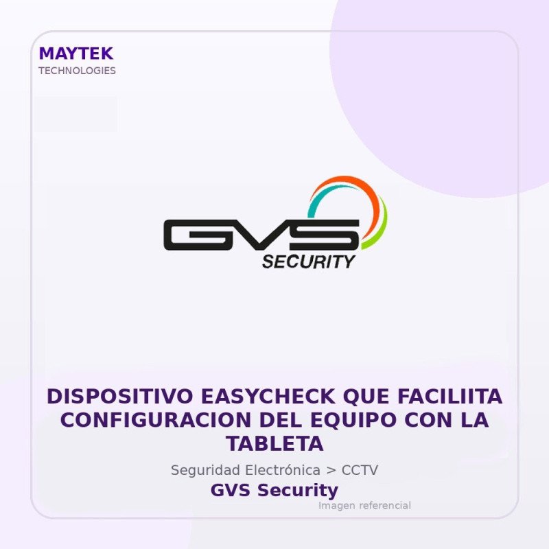 Dispositivo Easycheck QUE Faciliita Configuracion del Equipo con la Tableta