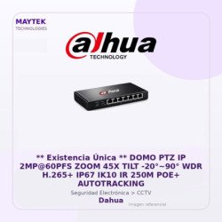DOMO PTZ IP 2MP@60PFS ZOOM 45X TILT -20°~90° WDR H.265+ IP67 IK10 IR 250M POE+ Autotracking