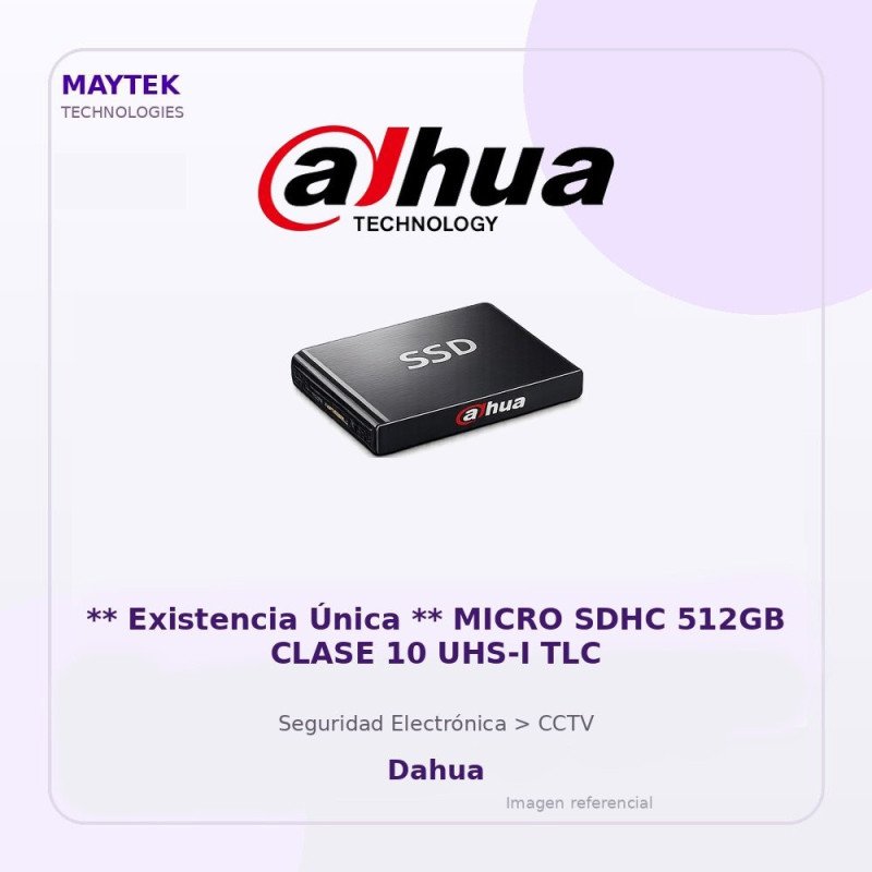 Micro SDHC 512GB Clase 10 UHS-I TLC