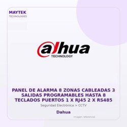 Panel de Alarma 8 Zonas Cableadas 3 Salidas Programables Hasta 8 Teclados Puertos 1 X RJ45 2 X RS485
