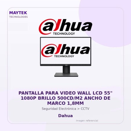 Pantalla para Video WALL LCD 55" 1080P Brillo 500CD/M2 Ancho de Marco 1,8MM