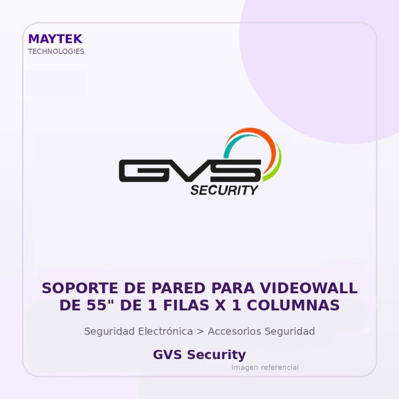 Soporte de Pared para Videowall de 55" de 1 Filas X 1 Columnas