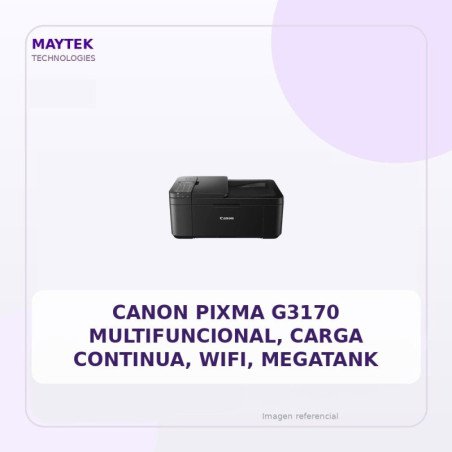 Canon Pixma G3170 Multifuncional, Carga Continua, Wifi, Megatank
