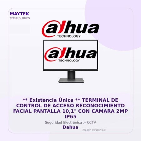 Terminal de Control de Acceso Reconocimiento Facial Pantalla 10,1" con Camara 2MP IP65