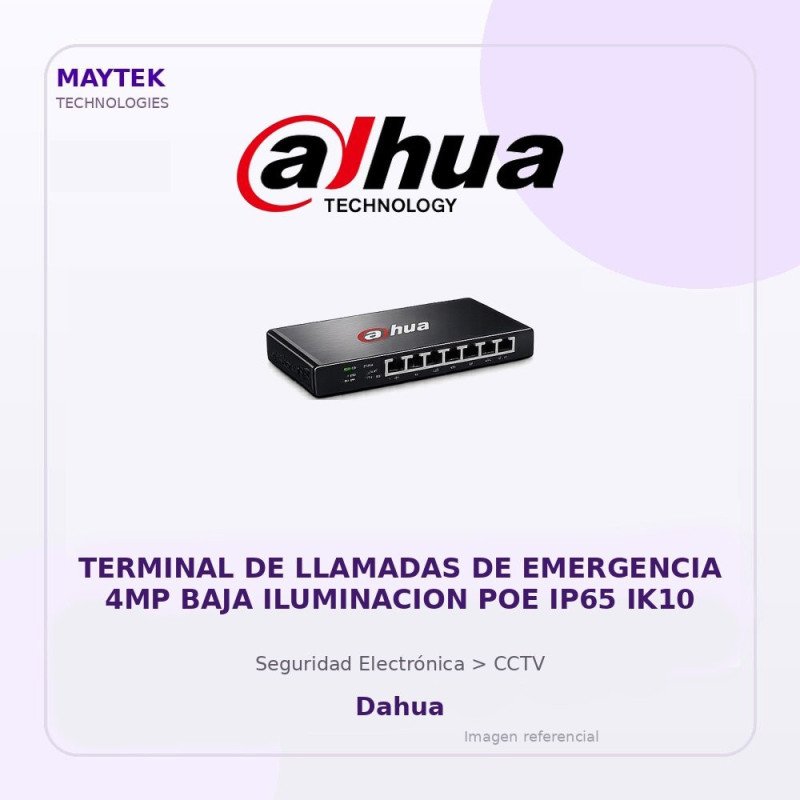 Terminal de Llamadas de Emergencia 4MP BAJA Iluminacion POE IP65 IK10