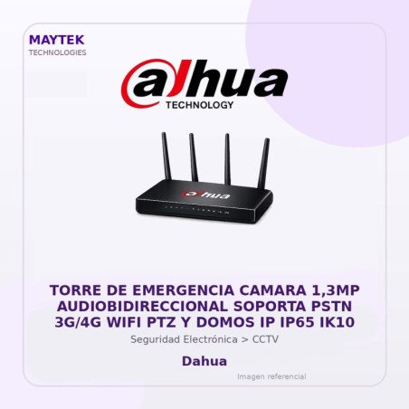 Torre de Emergencia Camara 1,3MP Audiobidireccional Soporta PSTN 3G/4G WIFI PTZ y Domos IP IP65 IK10