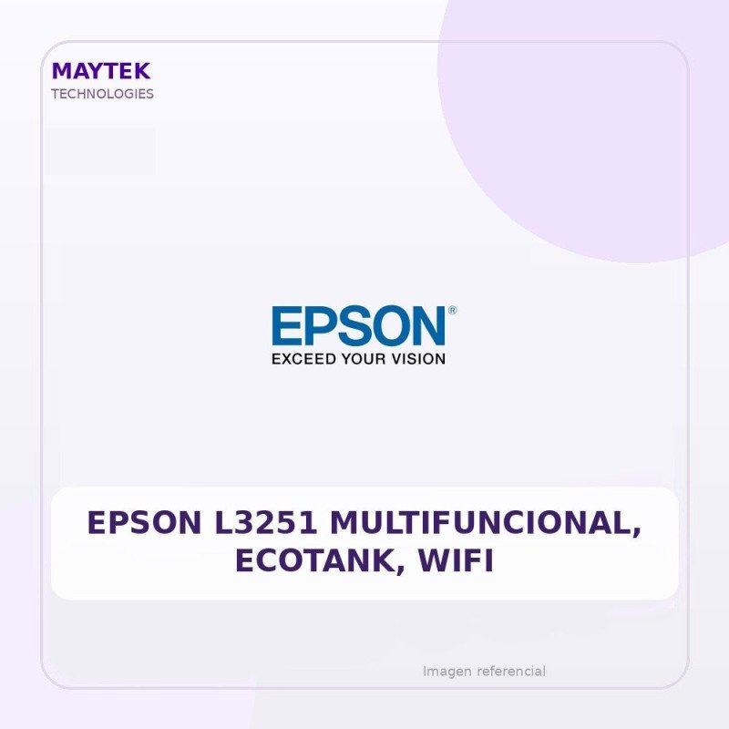 Epson L3251 Multifuncional, Ecotank, WIFI