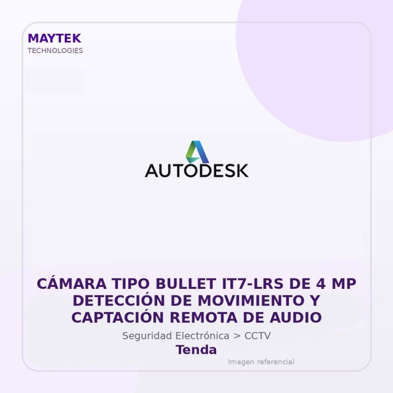Tenda Cámara TIPO Bullet IT7-LRS de 4 MP Detección de Movimiento y Captación Remota de Audio