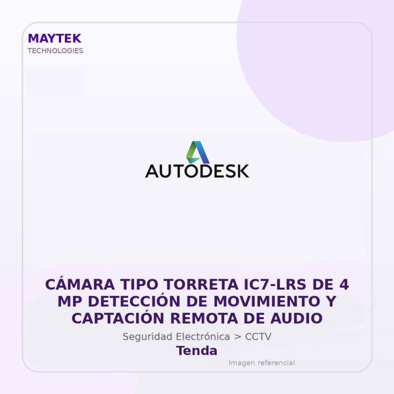 Tenda Cámara TIPO Torreta IC7-LRS de 4 MP Detección de Movimiento y Captación Remota de Audio