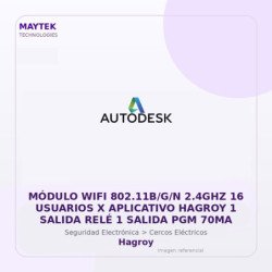 Hagroy Módulo WIFI 802.11B/G/N 2.4GHZ 16 Usuarios X Aplicativo Hagroy 1 Salida RELÉ 1 Salida PGM 70MA