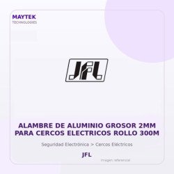 JFL Alambre de Aluminio Grosor 2MM para Cercos Electricos Rollo 300M