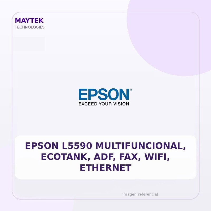 Epson L5590 Multifuncional, Ecotank, Adf, Fax, Wifi, Ethernet