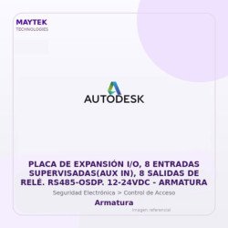 Armatura Placa de Expansión I/O, 8 Entradas Supervisadas(aux IN), 8 Salidas de RELÉ. RS485-OSDP. 12-24VDC | Armatura