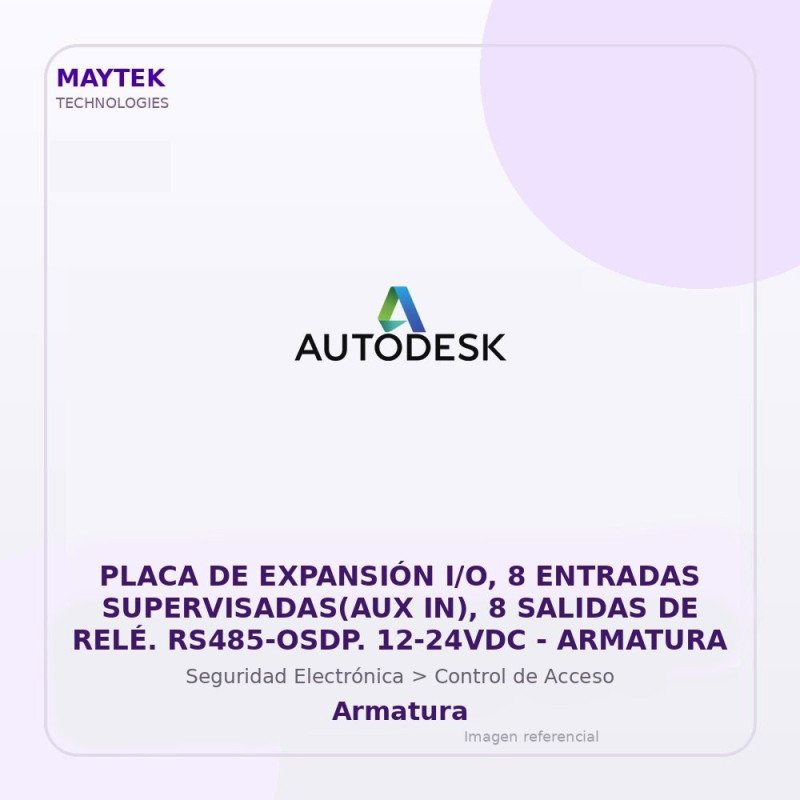 Armatura Placa de Expansión I/O, 8 Entradas Supervisadas(aux IN), 8 Salidas de RELÉ. RS485-OSDP. 12-24VDC | Armatura