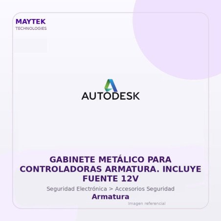 Gabinete Metálico para Controladoras Armatura. Incluye Fuente 12V