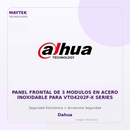 Dahua Panel Frontal de 3 Modulos en Acero Inoxidable para VTO4202F-X Series