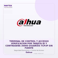 Dahua Terminal de Control y Accesso Verificacion por Tarjeta ID y Contraseña 30000 Usuarios TCP/IP SIN Fuente