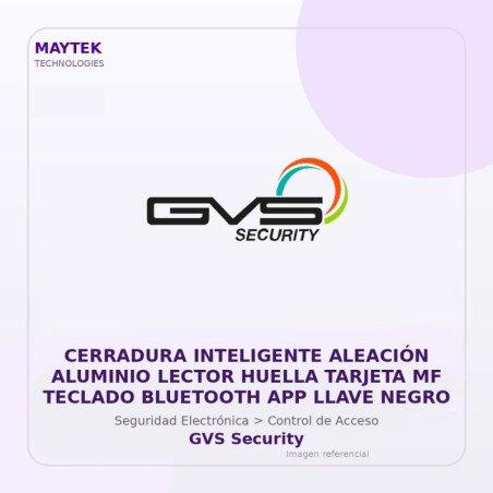 Cerradura Inteligente Aleación Aluminio Lector Huella Tarjeta MF Teclado Bluetooth APP Llave Negro