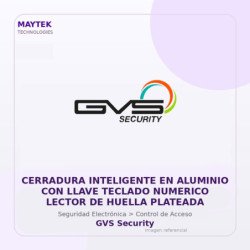 Cerradura Inteligente en Aluminio con Llave Teclado Numerico Lector de Huella Plateada