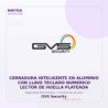 Cerradura Inteligente en Aluminio con Llave Teclado Numerico Lector de Huella Plateada