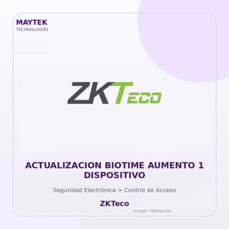ZKTeco Actualizacion Biotime Aumento 1 Dispositivo