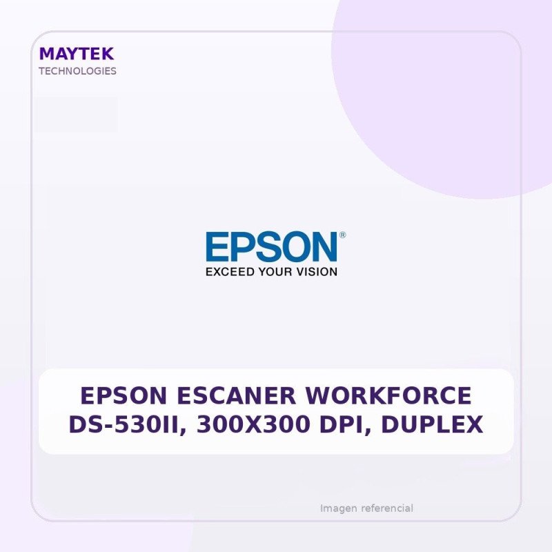 Epson Escaner Workforce Ds-530ii, 300x300 Dpi, Duplex