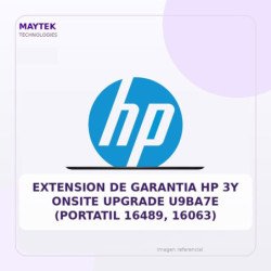 Extension de Garantia HP 3Y Onsite upgrade U9BA7E (Portatil 16489, 16063)