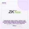 ZKTeco Cerradura para Hotel Cromo con Lector para Tarjetas Mifare Puertas de 35-55MM 5 Pestillos Derecha