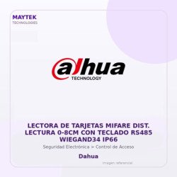 Dahua Lectora De Tarjetas Mifare Dist. Lectura 0-8Cm Con Teclado Rs485 Wiegand34 Ip66