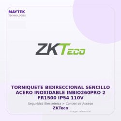 ZKTeco Control Acceso 2 Puertas 20000 Huellas 60000 Tarjetas Weigand 26 BITS TCP/IP 9.6 | 14.4 VCD