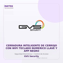 Gvs Security Cerradura Inteligente De Cerrojo Con WiFi Teclado Numerico Llave Y App Negro