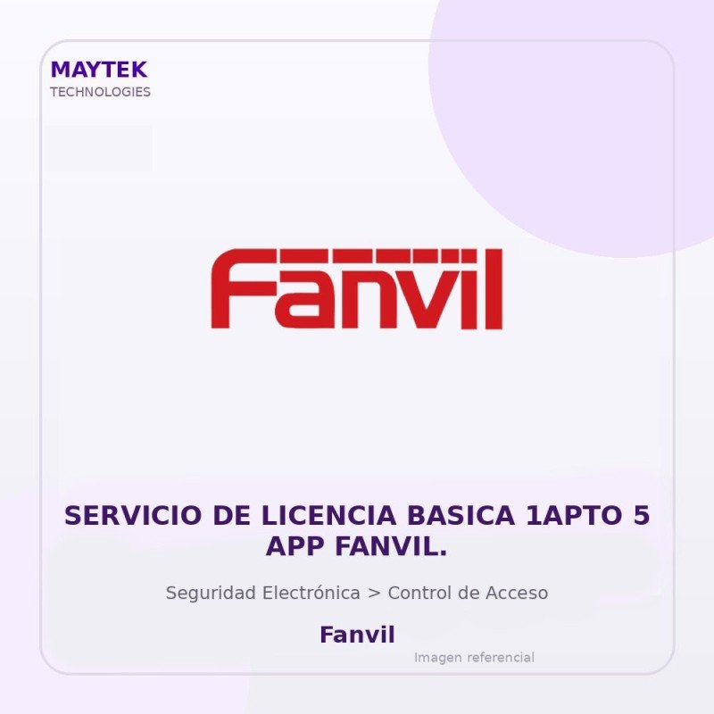 Fanvil Servicio De Licencia Basica 1Apto 5 App Fanvil.