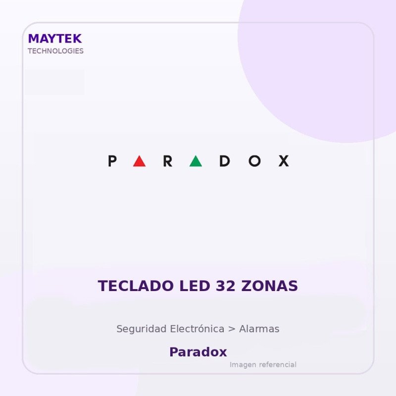 Paradox Teclado Led 32 Zonas
