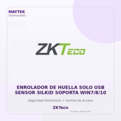 ZKTeco Enrolador de Huella SOLO USB Sensor Silkid Soporta WIN7/8/10