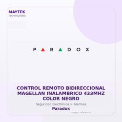 Paradox Control Remoto Bidireccional Magellan Inalambrico 433Mhz Color Negro