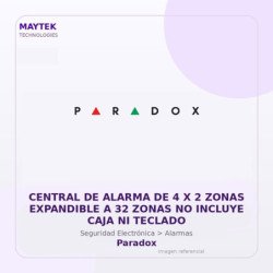 Paradox Central De Alarma De 4 X 2 Zonas Expandible A 32 Zonas No Incluye Caja Ni Teclado