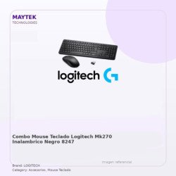 Logitech Combo Mouse + Teclado Logitech Mk270 Inalambrico Negro