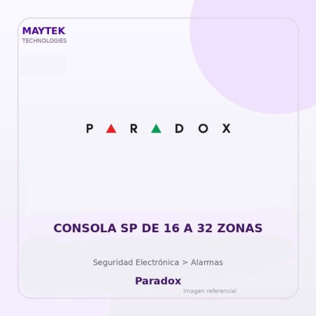 Paradox Consola Sp De 16 A 32 Zonas