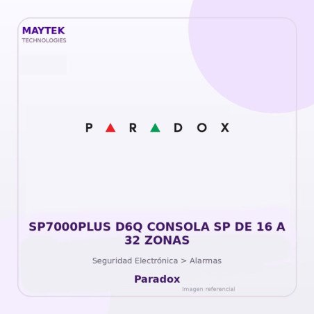 Paradox Sp7000Plus D6Q Consola Sp De 16 A 32 Zonas