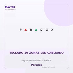 Paradox Teclado 10 Zonas Led Cableado