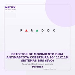 Paradox Detector De Movimiento Dual Antimascota Cobertura 90° 11X11M Sistemas Bus (Evo)