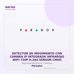 Paradox Detector De Movimiento Con Camara Ip Integrada Infrarojo WiFi 720P H.264 Sensor Cmos