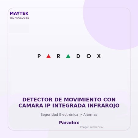Paradox Detector De Movimiento Con Camara Ip Integrada Infrarojo