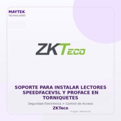 ZKTeco Soporte para Instalar Lectores SPEEDFACEV5L y Proface en Torniquetes