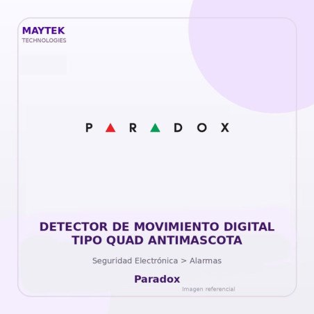 Paradox Detector De Movimiento Digital Tipo Quad Antimascota