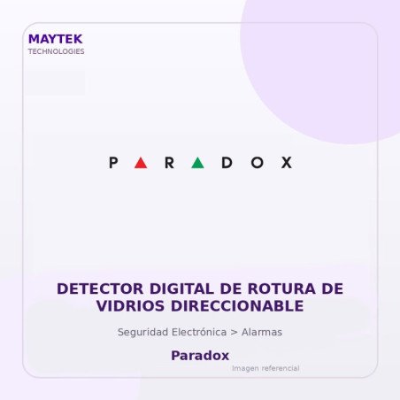 Paradox Detector Digital De Rotura De Vidrios Direccionable