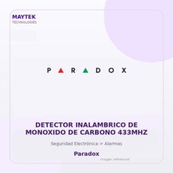 Paradox Detector Inalambrico De Monoxido De Carbono 433Mhz