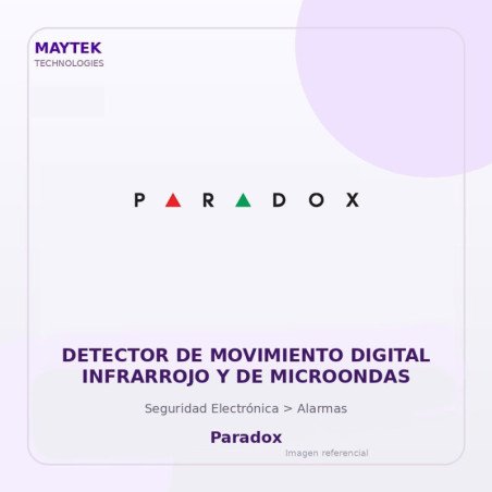 Paradox Detector De Movimiento Digital Infrarrojo Y De Microondas