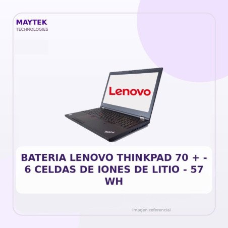 Bateria Lenovo Thinkpad 70 + | 6 Celdas de Iones de Litio | 57 WH