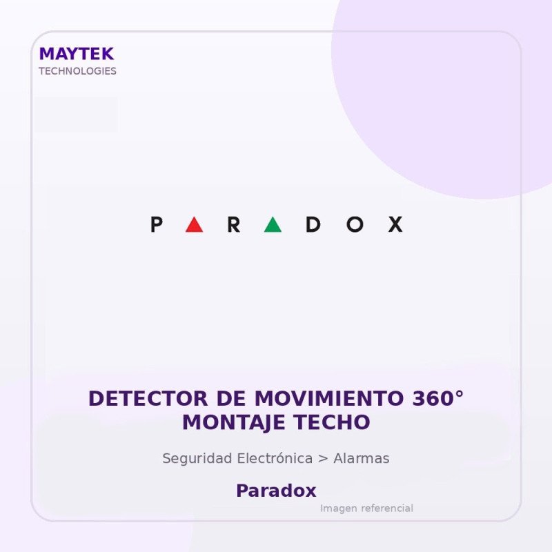 Paradox Detector De Movimiento 360° Montaje Techo